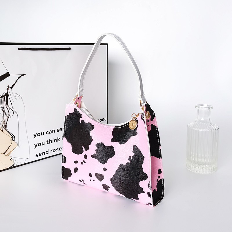 cow print mini purse